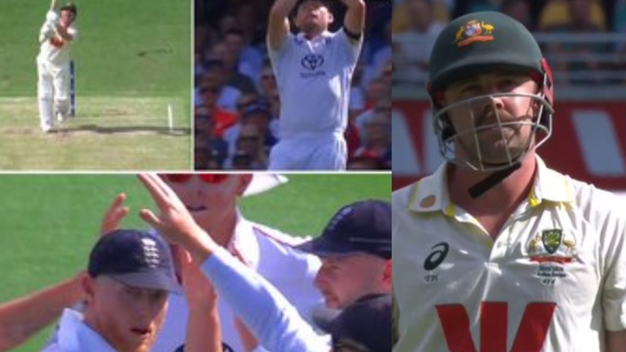 Brydon Carse dismisses Travis Head. 