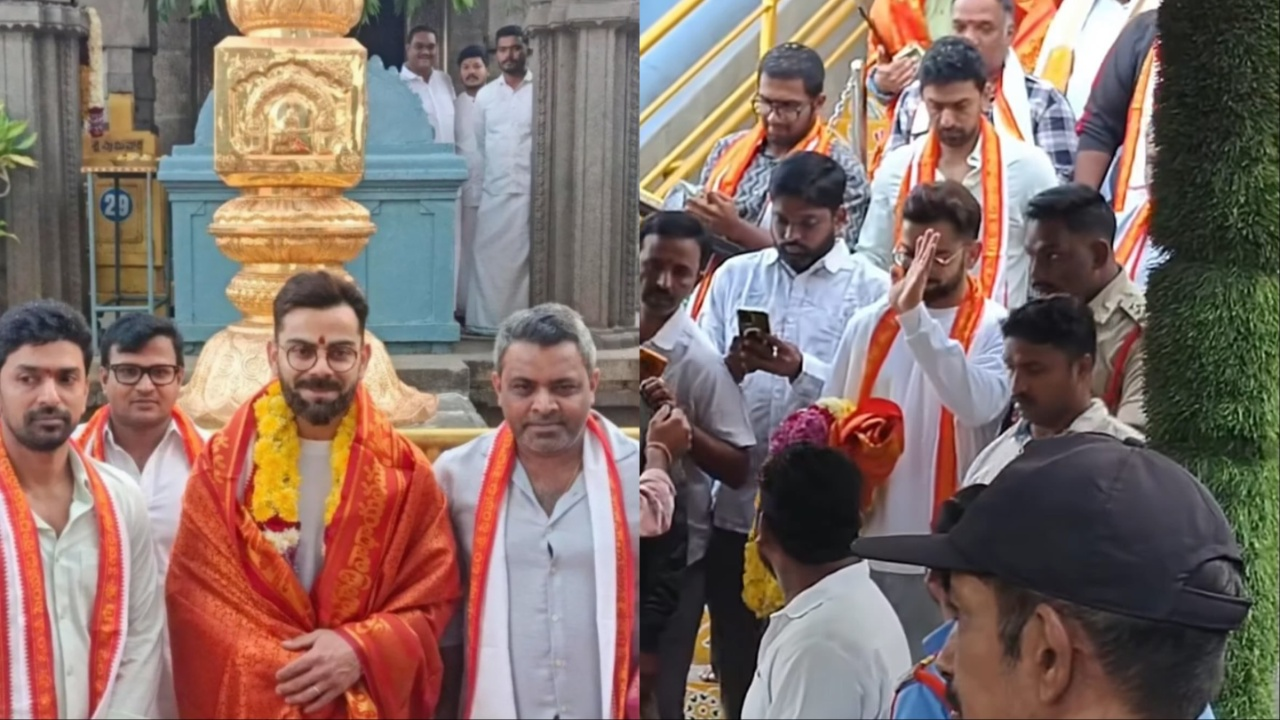 Virat Kohli visits Simhachalam Devasthanam Temple.