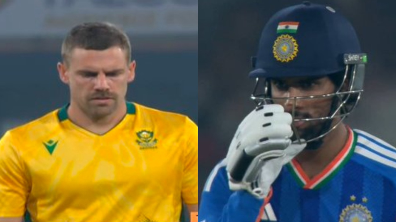 Tilak Verma smashes Anrich Nortje six out of stadium. 