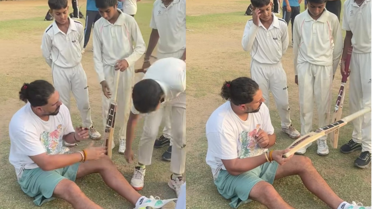 Yuvraj Singh asks young cricketers not to touch his feet. 