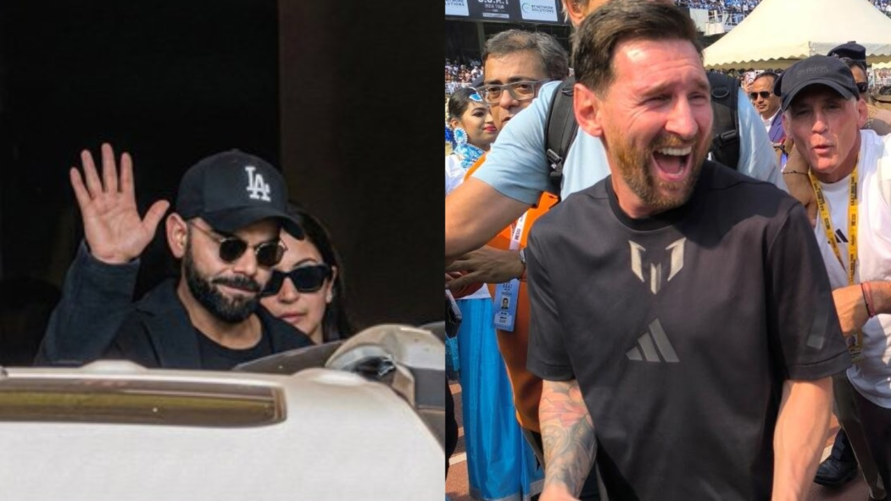 Virat Kohli arrives in Mumbai to meet Lionel Messi?