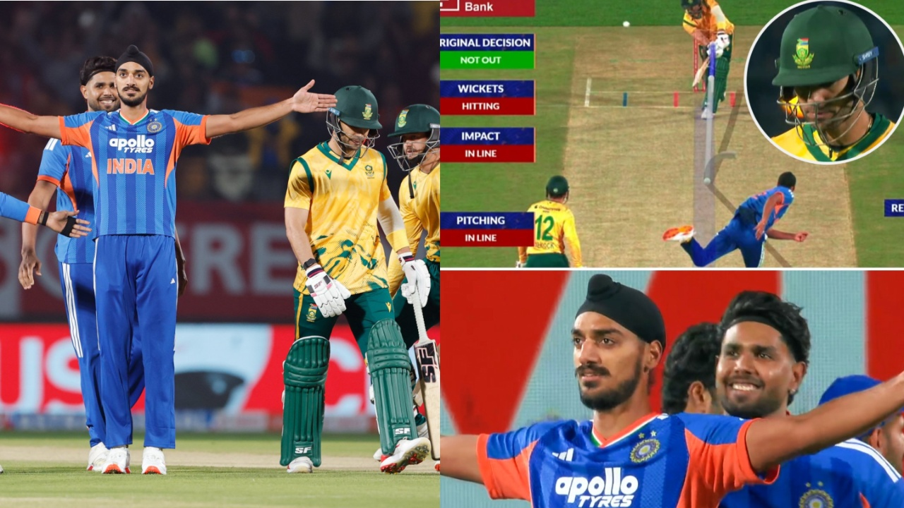 Arshdeep Singh dismisses Reeza Hendricks.