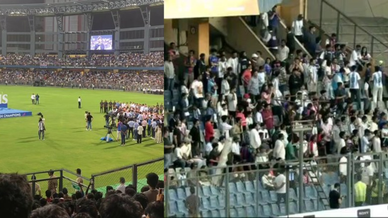 Wankhede Stadium chants “India cha Raja Rohit Sharma”