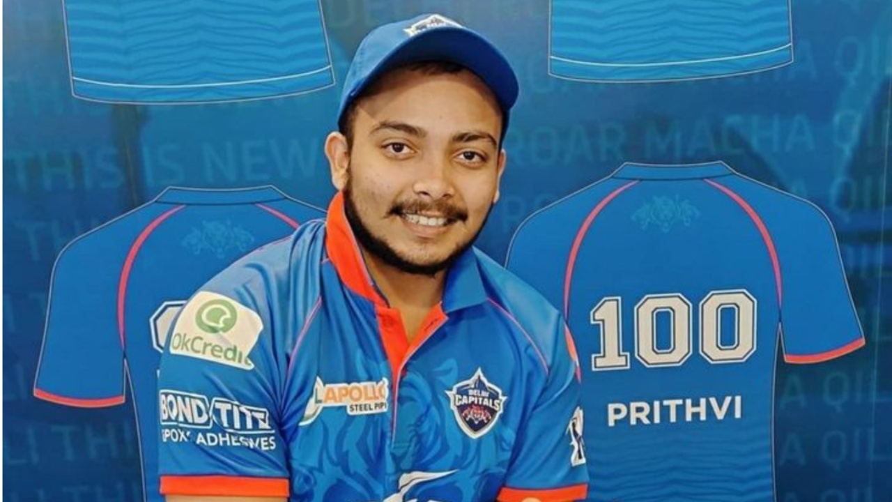 Prithvi Shaw reacts to be signed by Delhi Capitals. 