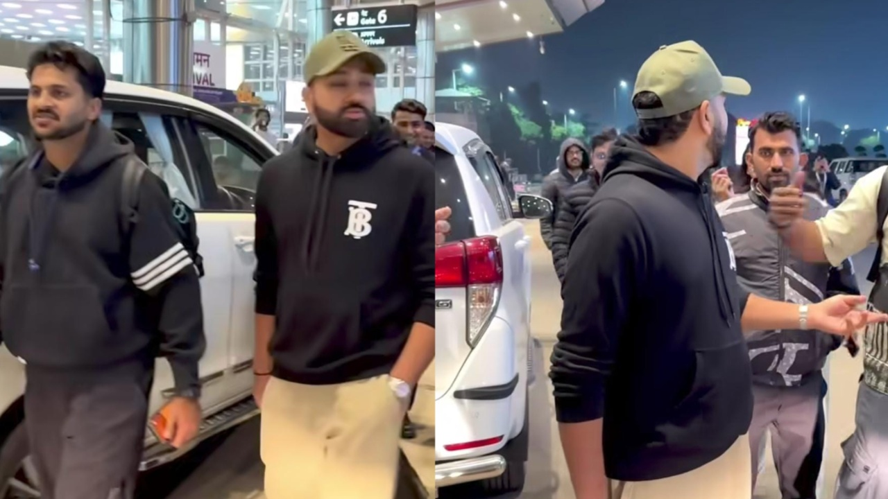 Rohit Sharma and Shardul Thakur arrive in Jaipur 