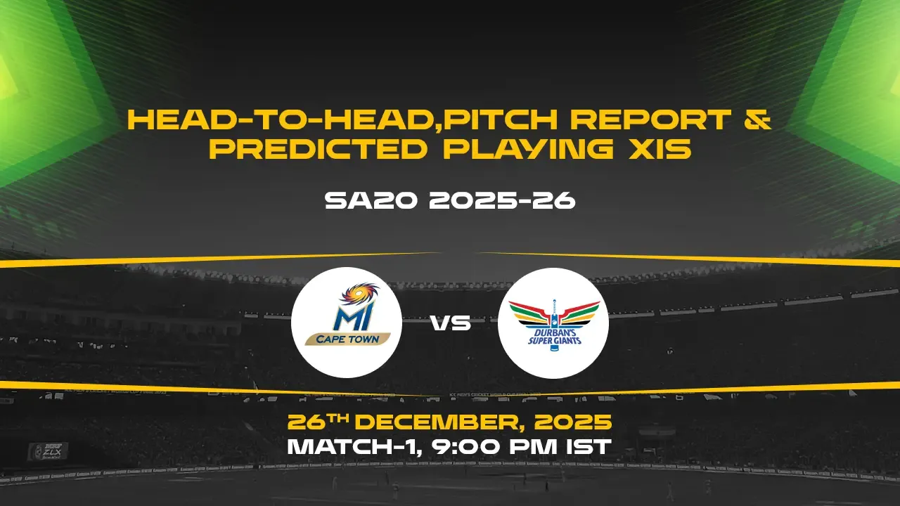 SA20 2025-26 Match 1: MICT vs DSG