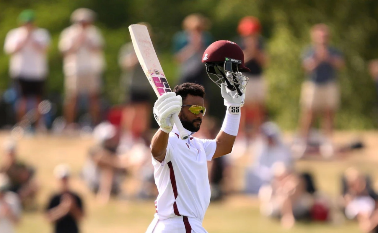 Shai Hope has scored his fourth Test hundred.