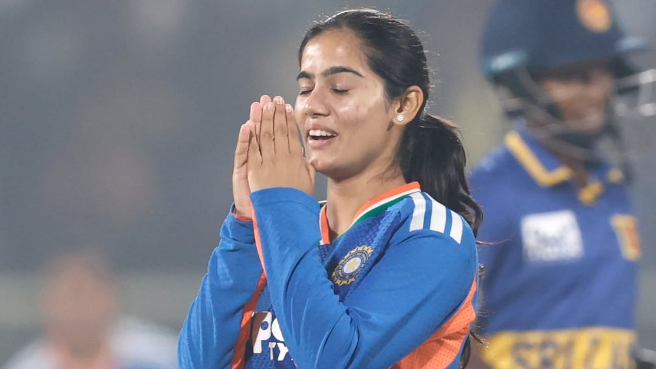 Vaishnavi Sharma got her first international wicket in her second Women's T20I