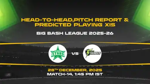 BBL 2025-26 Match 14: STA vs THU