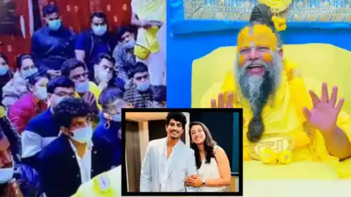 Palash Muchhal visits Premanand Ji Maharaj.