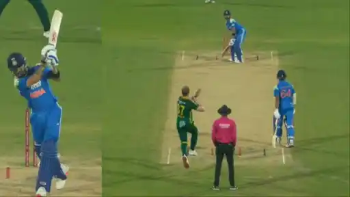  Virat Kohli smashes no-look six to Corbin Bosch. 