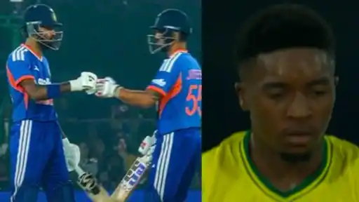 Hardik Pandya and Jitesh Sharma smash Lutho Sipamla for 18-run over.
