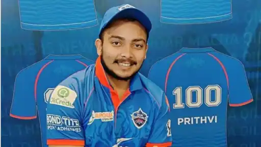 Prithvi Shaw reacts to be signed by Delhi Capitals.