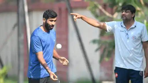 Team India speedster Jasprit Bumrah made a surprise visit to the Gujarat Ground College in Ahmedabad