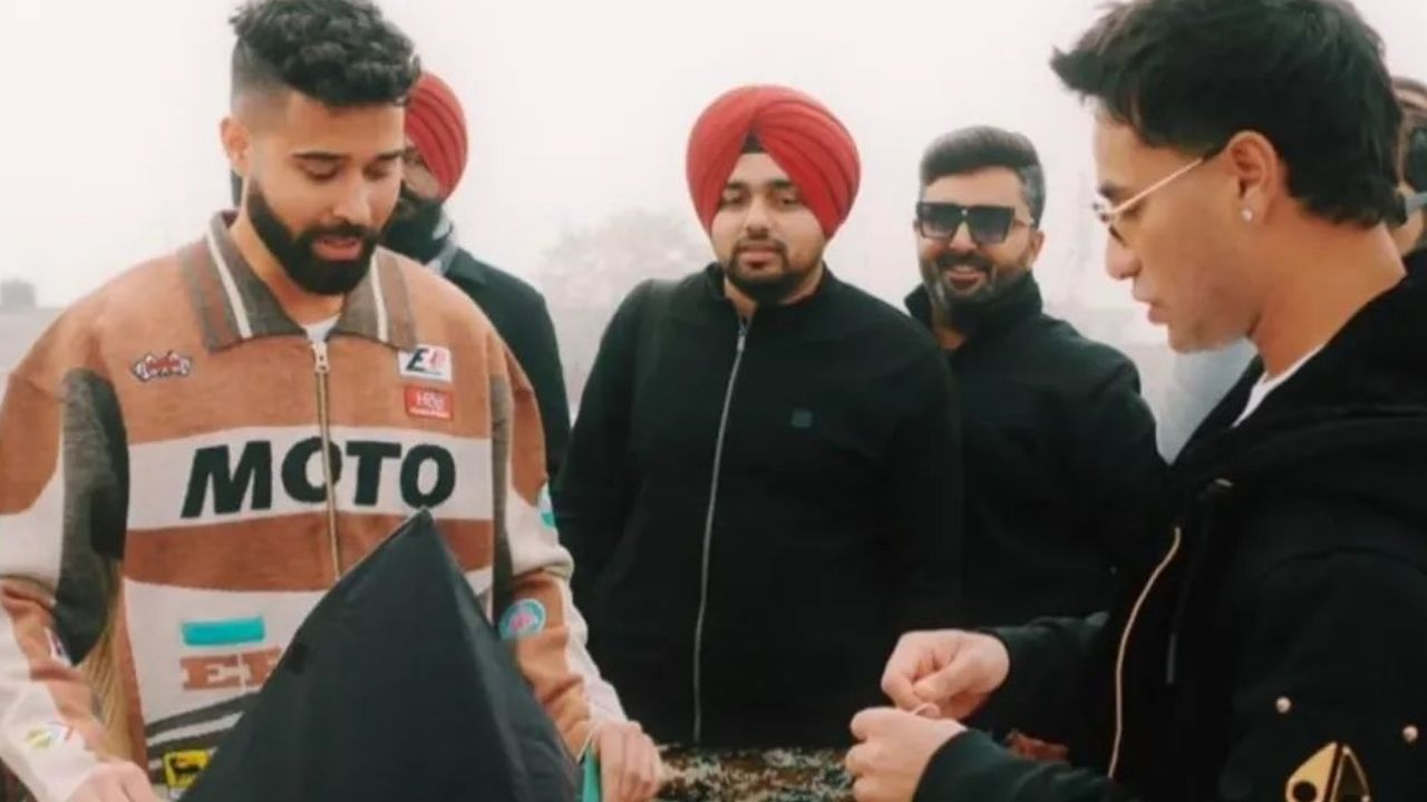 Abhishek Sharma flies kites with Bollywood star on Lohri