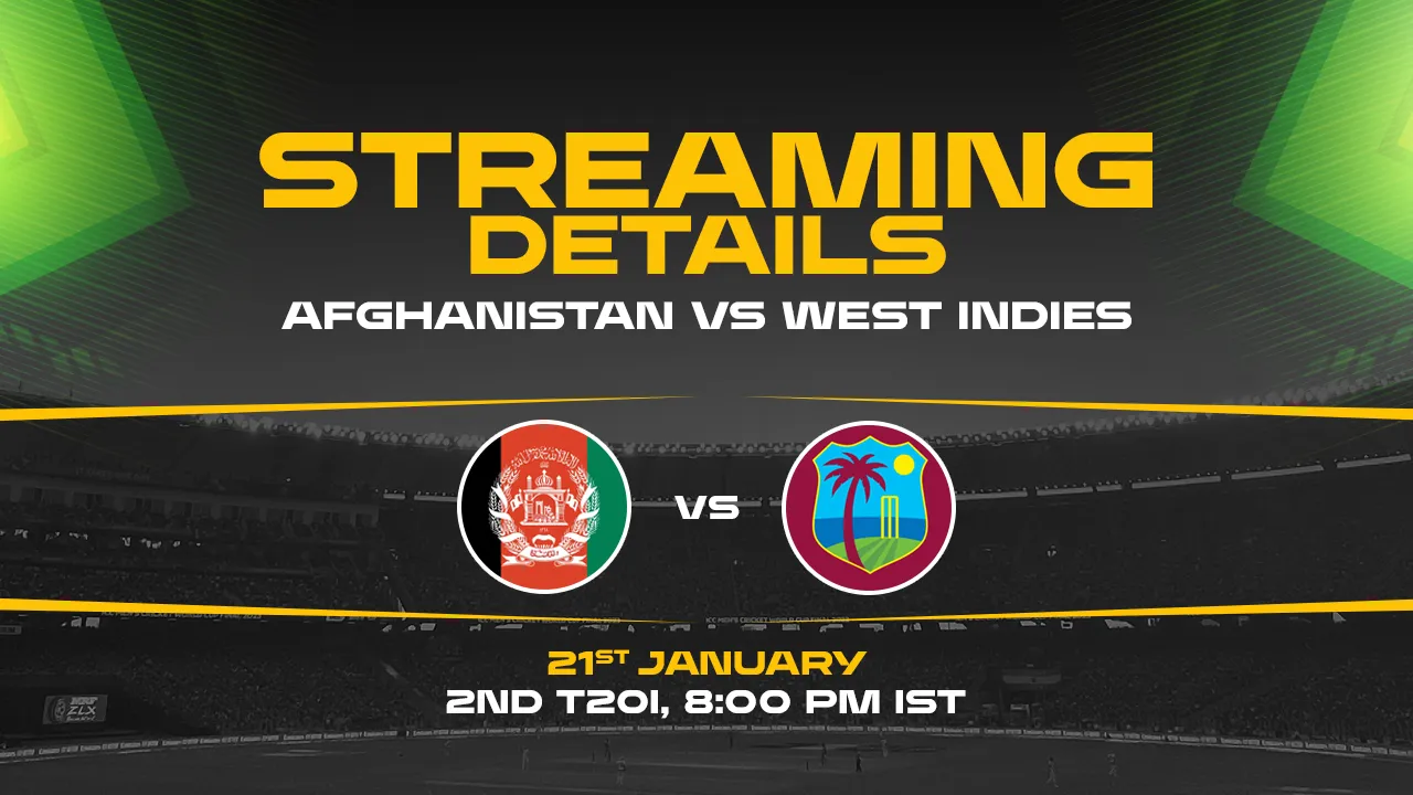 AFG vs WI 2nd T20I Live Streaming Details