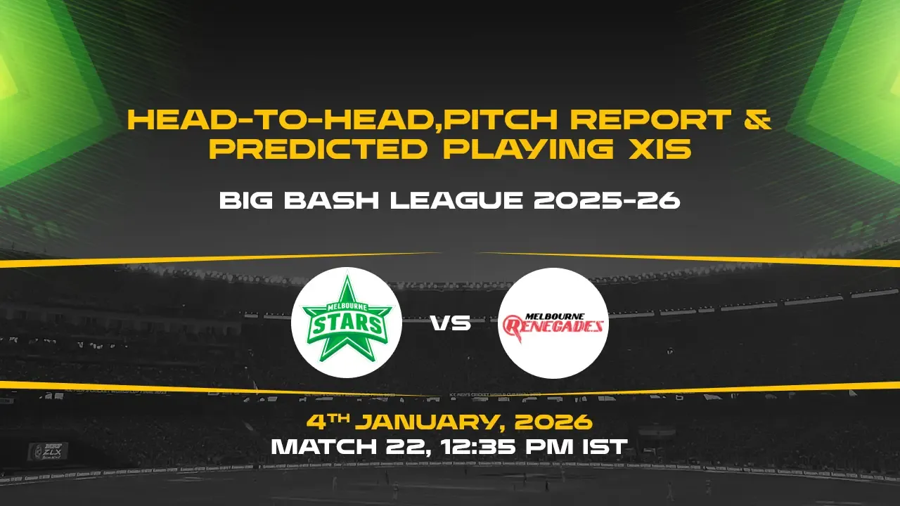 BBL 2025-26 Match 22: STA vs REN