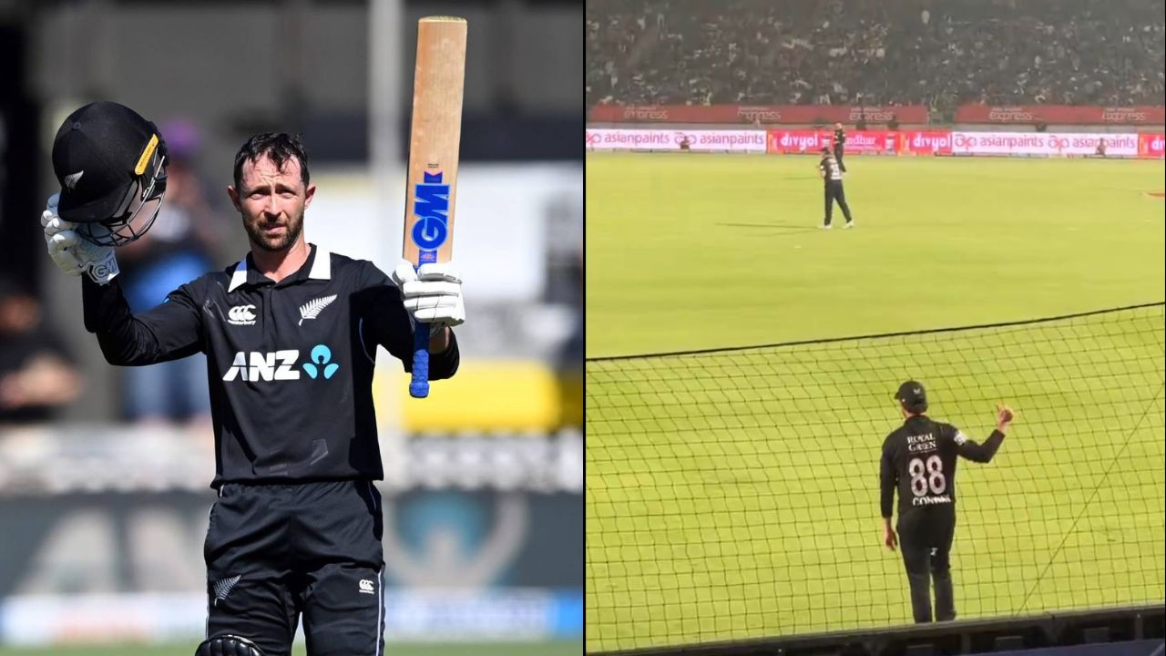 Devon Conway acknowledges loud ‘CSK, CSK’ chants at BCA Stadium during IND vs NZ 1st ODI 2026