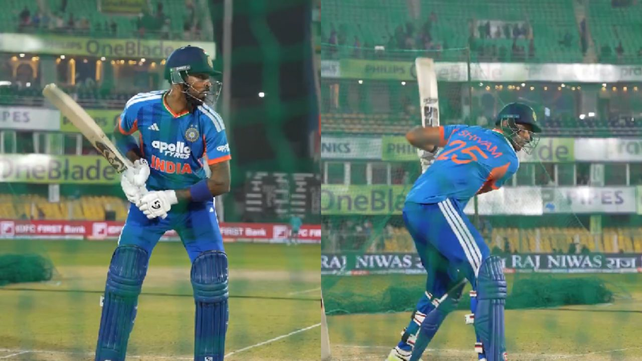 Hardik Pandya and Shivam Dube busy in net practice after IND vs NZ Guwahati T20I