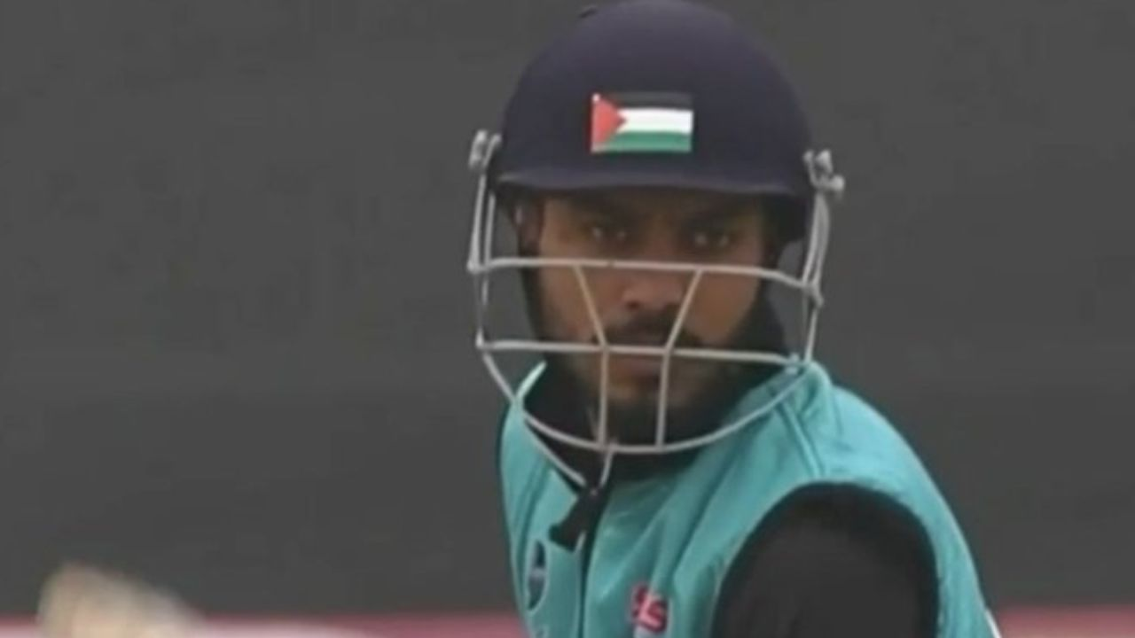 J&K police question cricketer after 'Palestine Flag' appears on helmet in local tournament