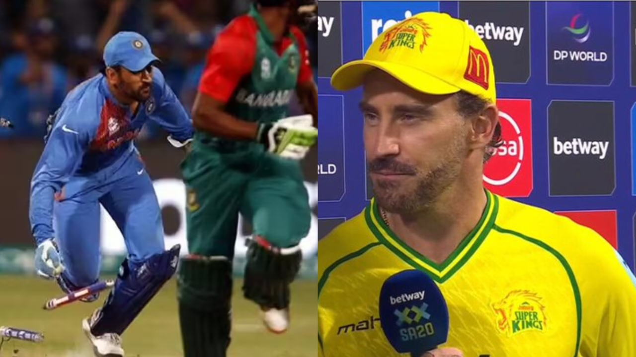 Faf du Plessis recalls run-out by MS Dhoni