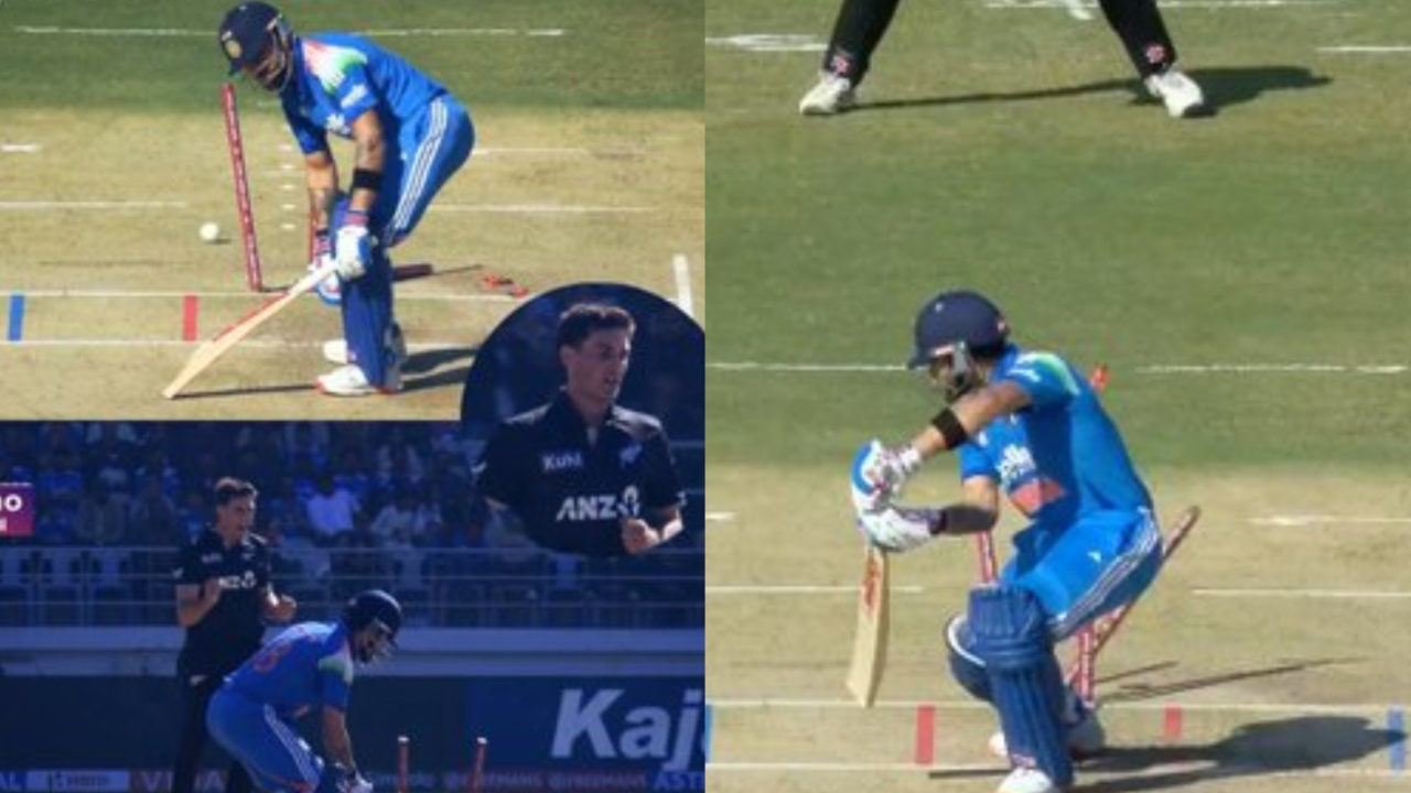 Kristian Clarke dismisses Virat Kohli for 23 