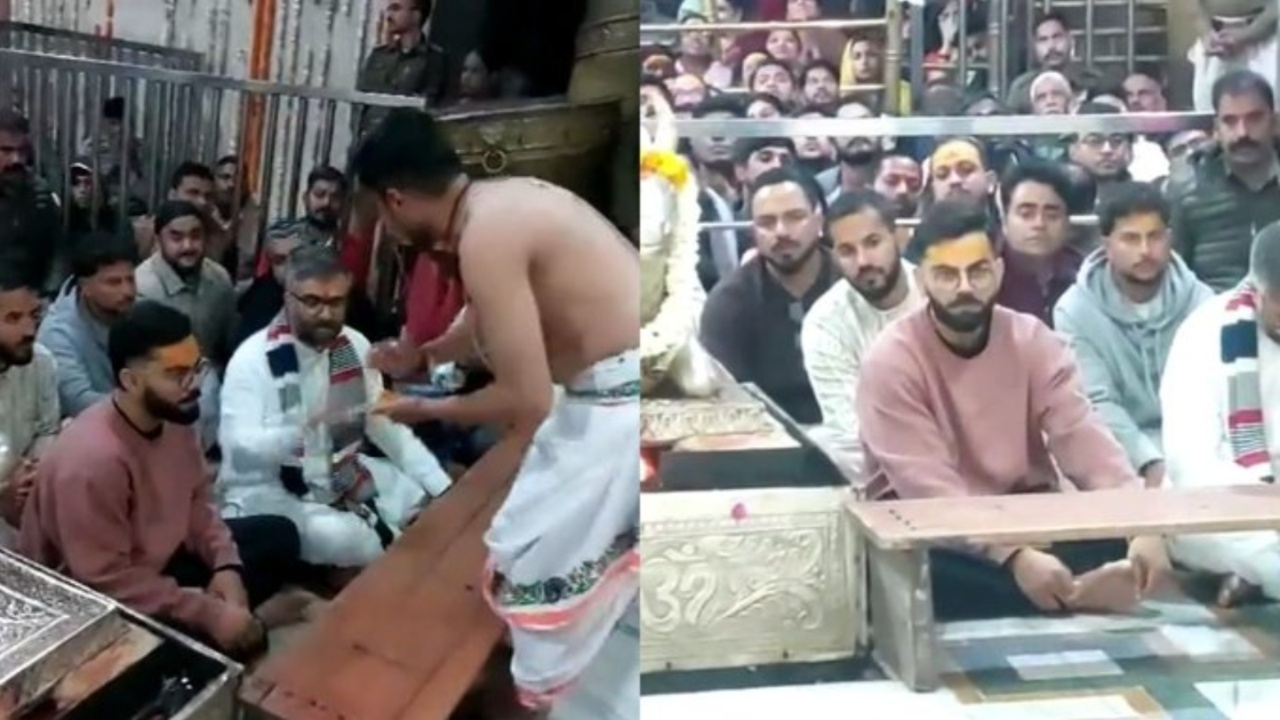 Virat Kohli visits Shree Mahakaleshwar Temple