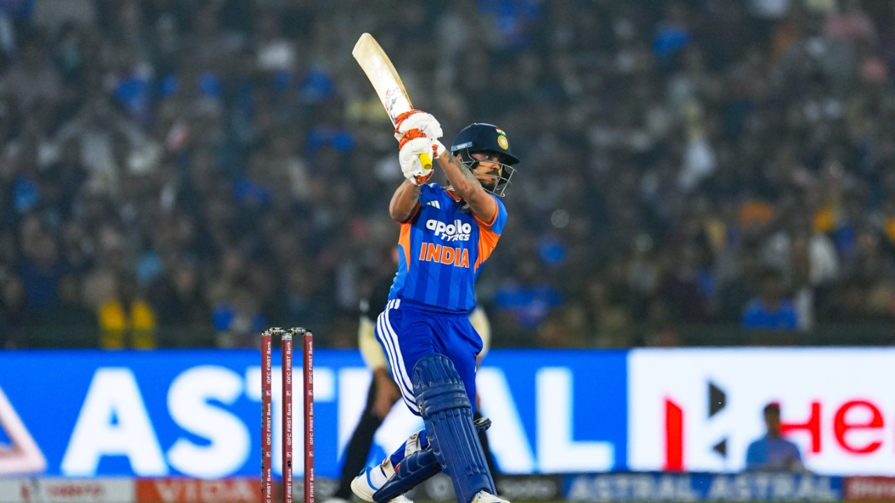 Ishan Kishan smashes 24-run over in Raipur T20I