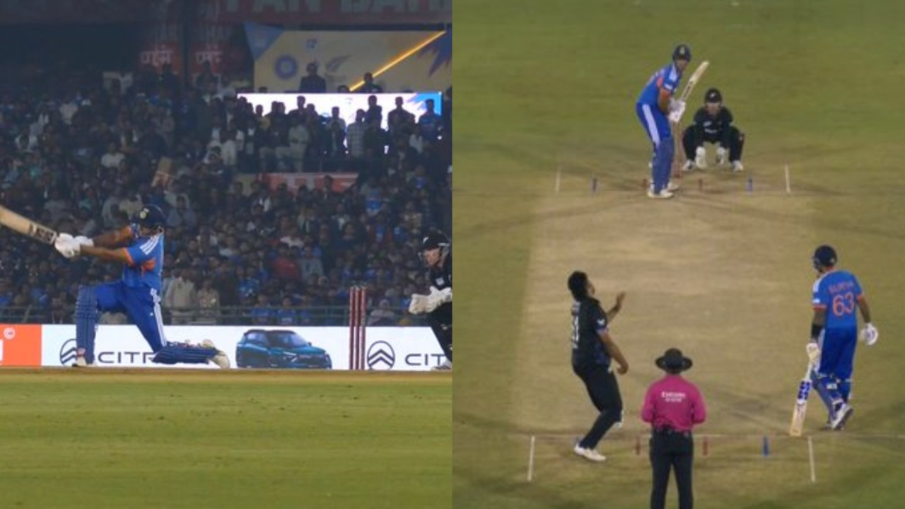 Shivam Dube smashes Ish Sodhi for 100-meter six