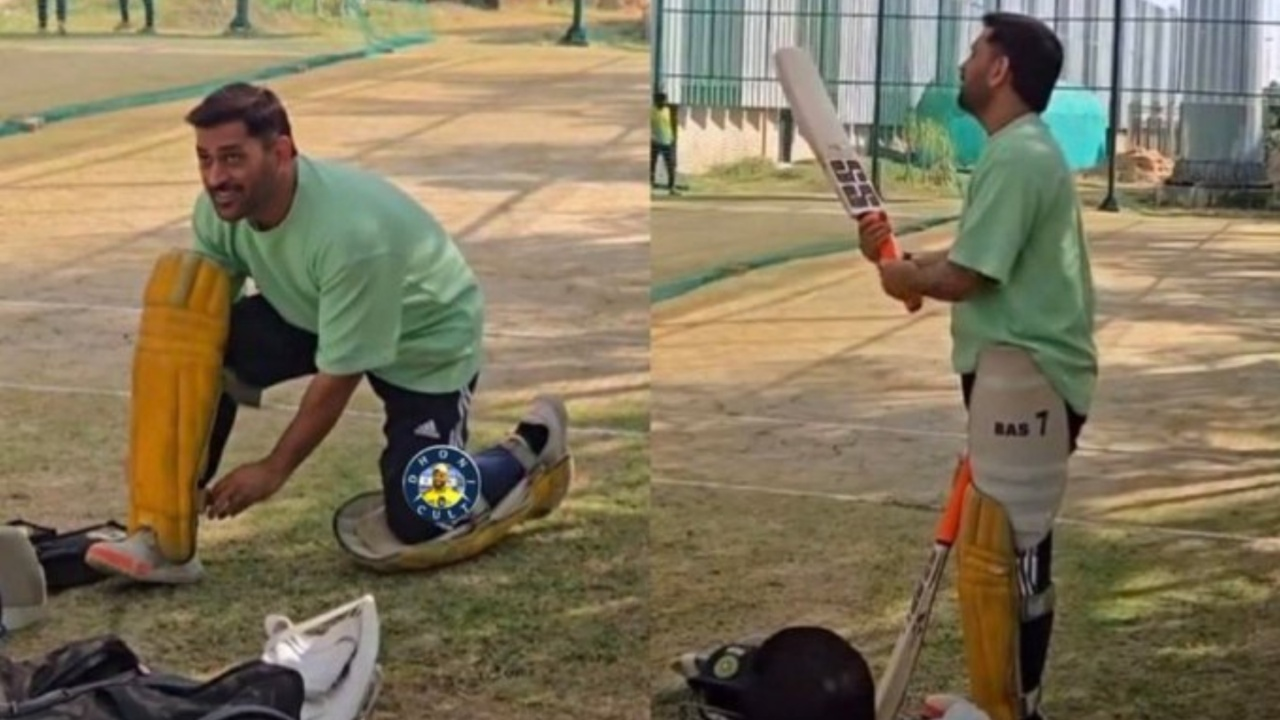 MS Dhoni’s first practice session in Ranchi