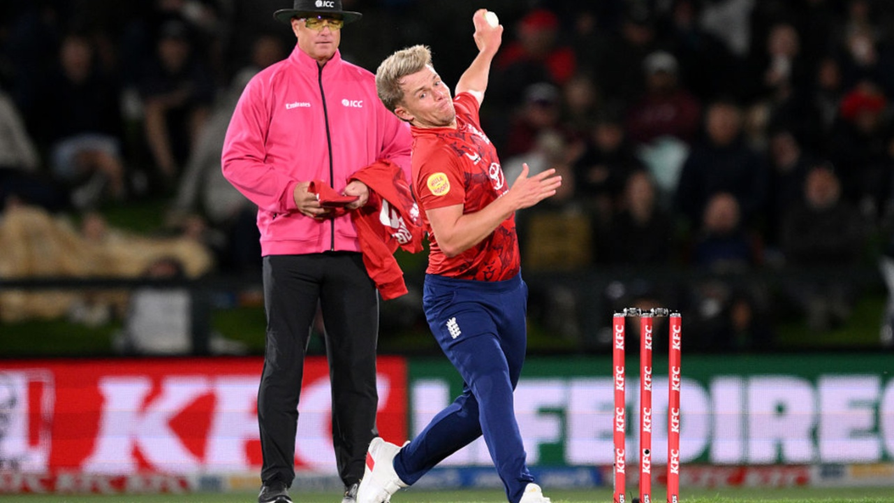 Sam Curran celebrates hat-trick