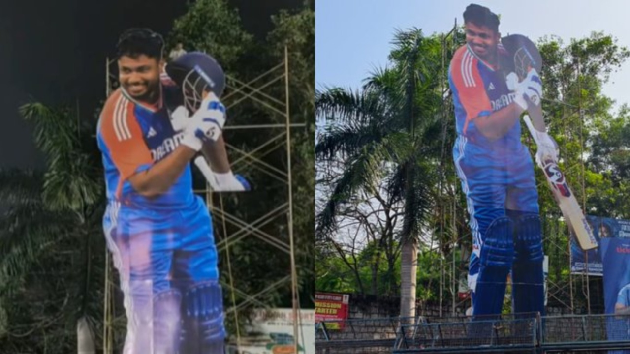 Sanju Samson’s fan put 40-feet drawing welcomes homeboy