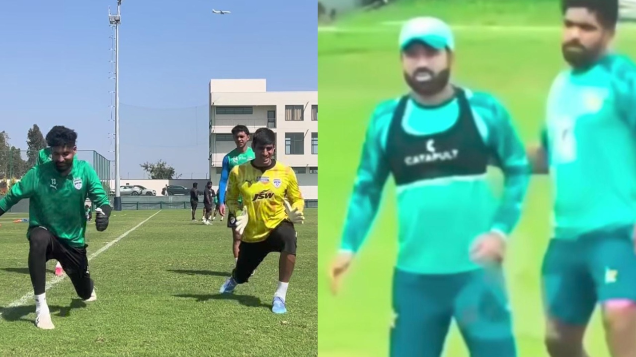 India football's goal-keeper mocks Pakistan cricket team