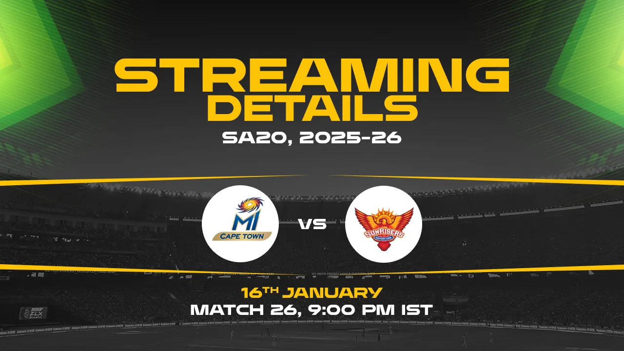 MI Cape Town vs Sunrisers Eastern Cape Live Streaming Details