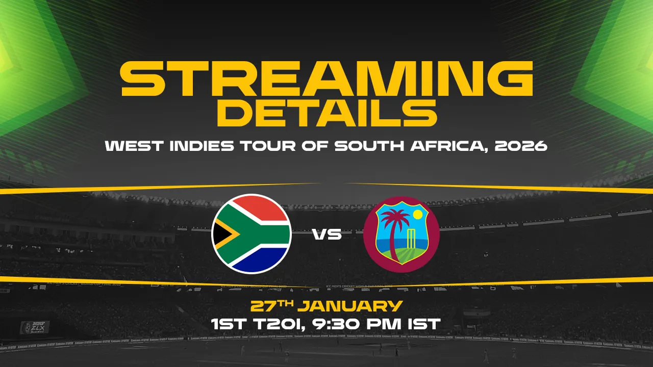 West Indies tour to South Africa 1st T20I Live Streaming Details