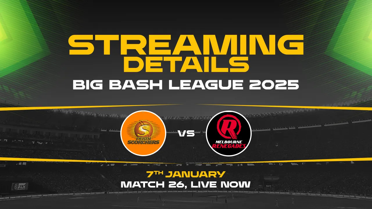 BBL 2025-26, Match 26: Perth Scorchers vs Melbourne Renegades