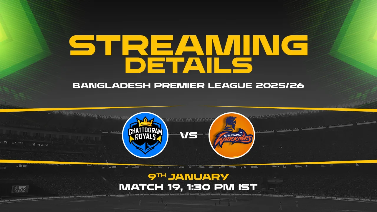Chattogram Royals vs Rajshahi Warriors Live Streaming Details