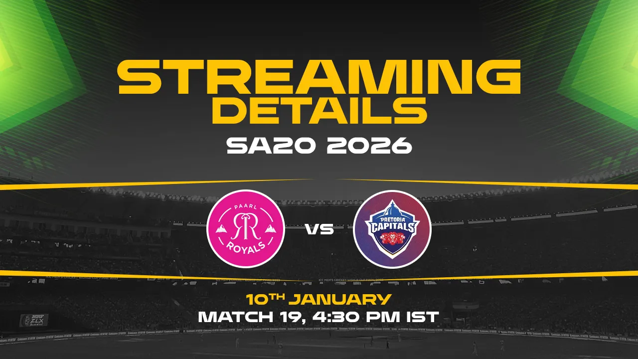 SA20 2025-26, Match 19: Paarl Royals vs Pretoria Capitals Live Streaming Details