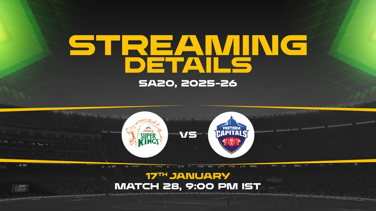 Joburg Super Kings vs Pretoria Capitals Live Streaming Details 