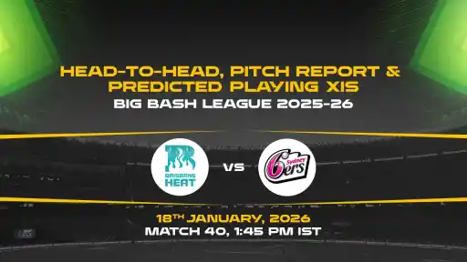 BBL 2025-26 Match 40: HEA vs SIX