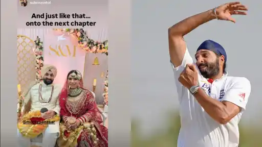 Former England spinner Monty Panesar shared an Instagram story that appeared to show a photo from his wedding with Subrina Johal