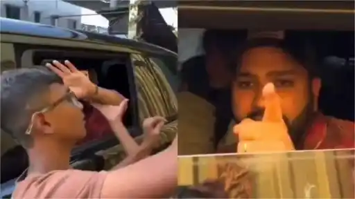 Young fans misbehave with Rohit Sharma