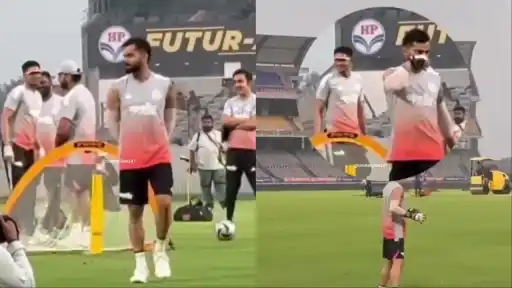 Virat Kohli and Rohit Sharma practice in Gautam Gambhir's presence.