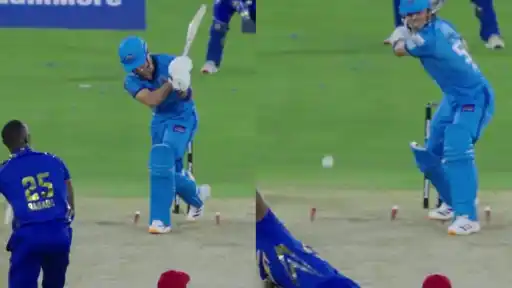 Dewald Brevis’ no-look six against Kagiso Rabada 