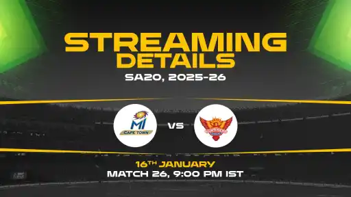 MI Cape Town vs Sunrisers Eastern Cape Live Streaming Details