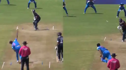 ICC U19 Cricket World Cup 2026: Henil Patel dismissed Amrinder Gill