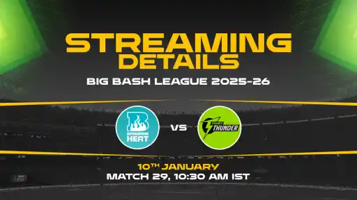 BBL 2025-26, Match 29, Brisbane Heat vs Sydney Thunder Live Streaming