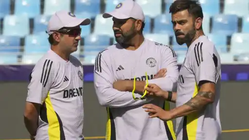 Virat Kohli- Rohit Sharma with Gautam Gambhir