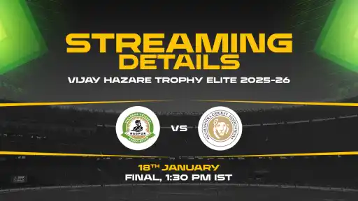 Vidarbha vs Saurashtra Live Streaming Details