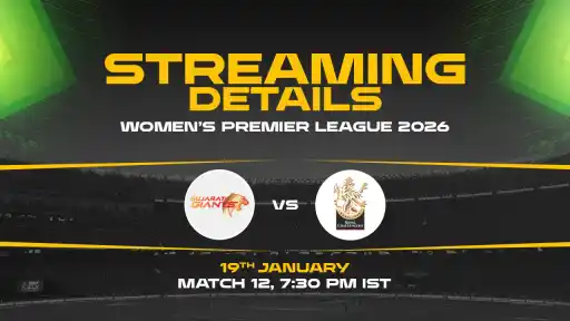 Royal Challengers Bengaluru Women vs Gujarat Giants Women Live Streaming Details
